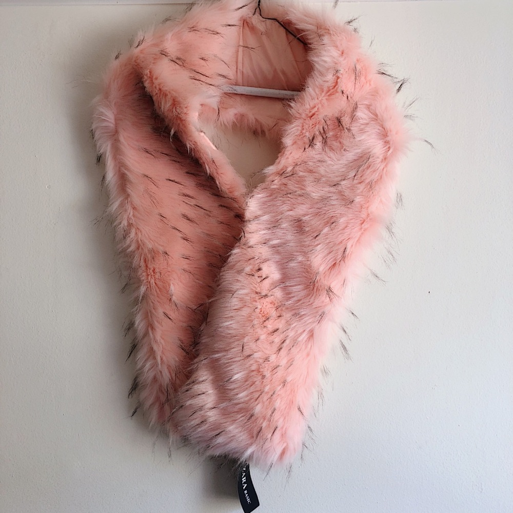 Faux fur shawl scarf vintage look burning man